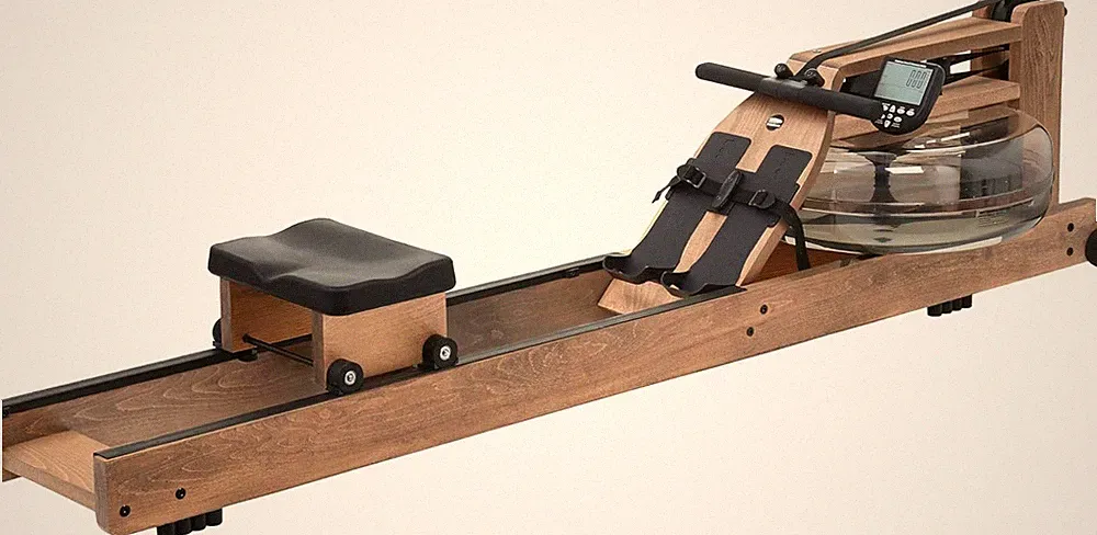 Vintage Oak Water Rower with S4 BLE Monitor | USA Made Erg Machine