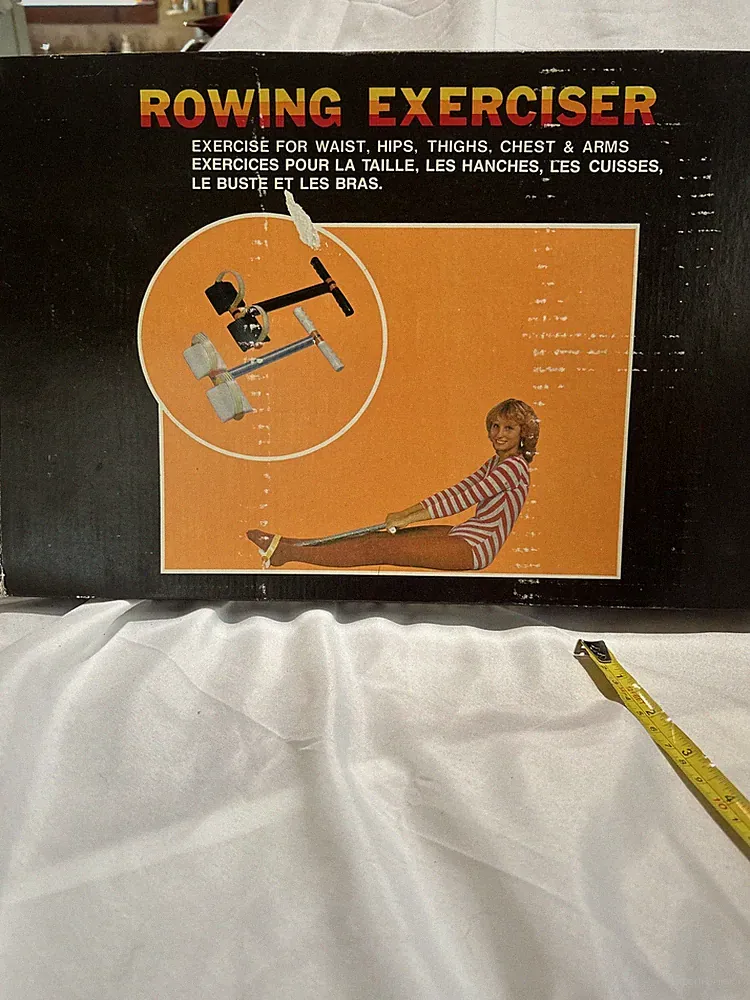 Vtg Rowing Exerciser Hips Waist Thighs Chest Arms For Small Spaces