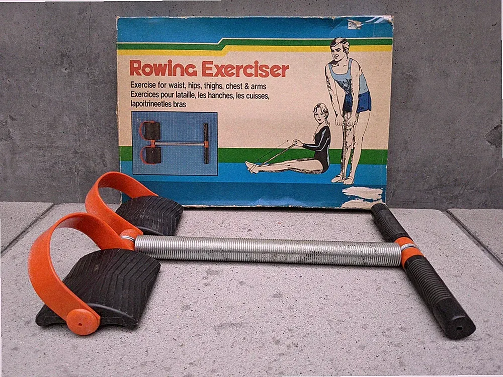 Vtg Rowing Exerciser Portable Lightweight Take On Your Travel Business Trips Etc