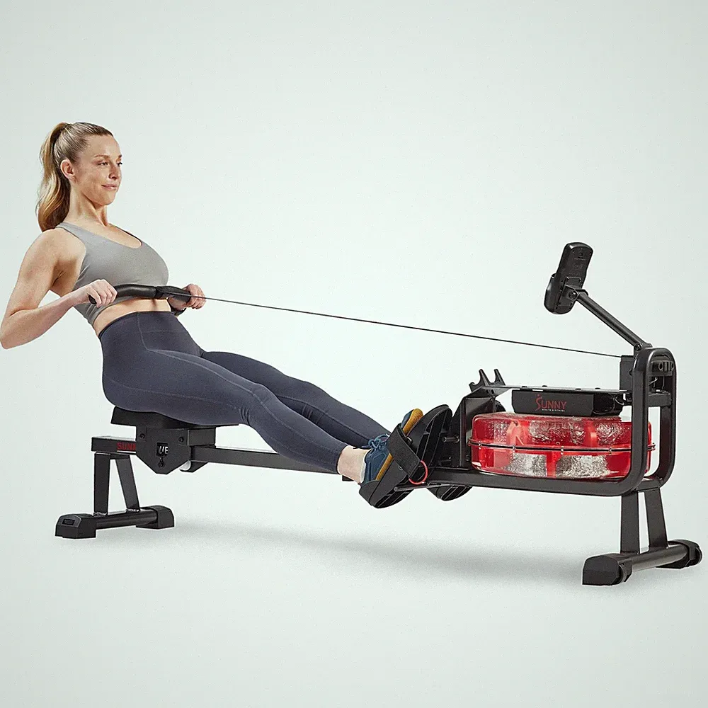 Water Rower Smart Full Body Cardio Exercise Machine SF-RW522073 Black Sunny