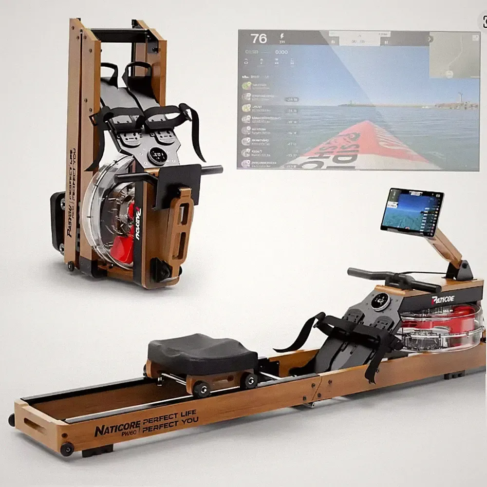 Water Rowing Machine – Oak, 350LB | NATICORE