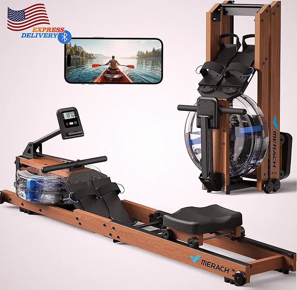 Water Rowing Machines Foldable Row Machine with 400LBS Weight Capacity