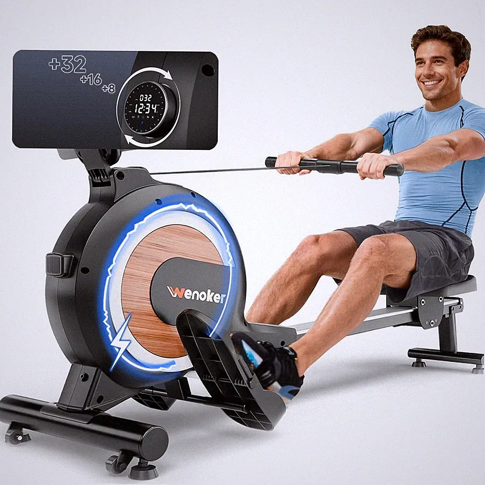 WENOKER Rowing Machine - Black Electric Knob