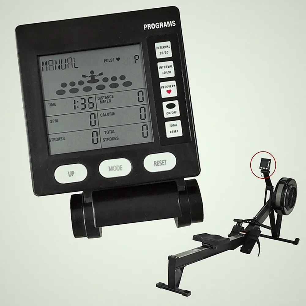 Wireless Rowing Machine Counter Monitor with LCD and Multiple Functions