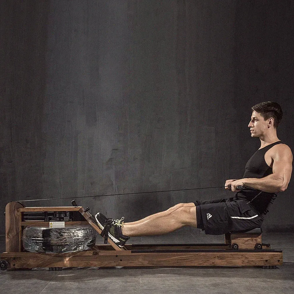 Wood wulnut water rowing machine