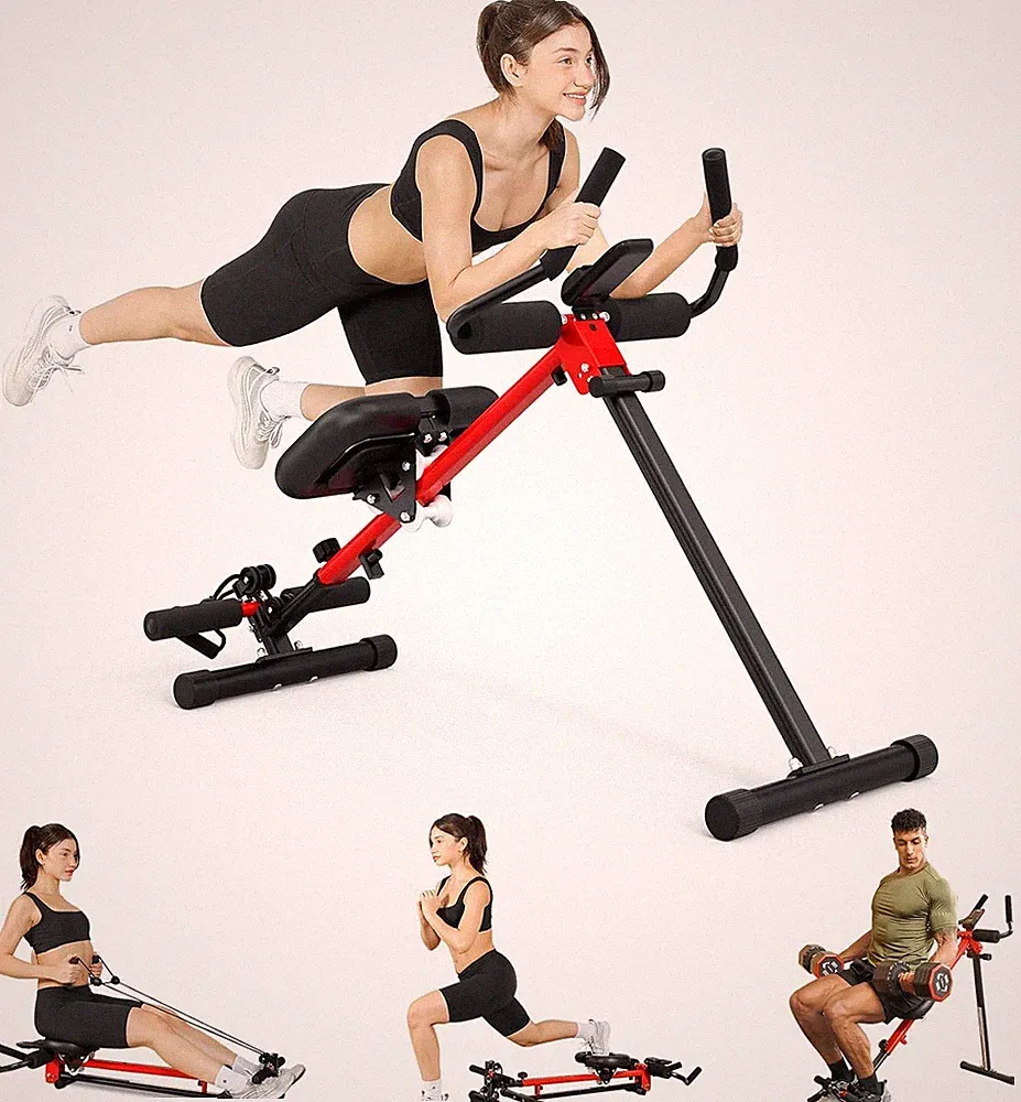 Yoleo 2 in 1 Ab & Rowing Machines for Home, Foldable Ab Workout Equipment, Ab Tr