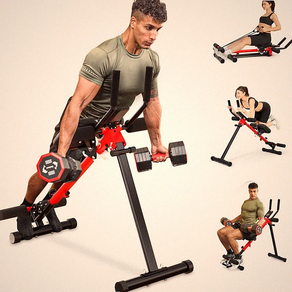 Yoleo 2 in 1 Ab & Rowing Machines for Home, Foldable Workout Equipment, Trainer