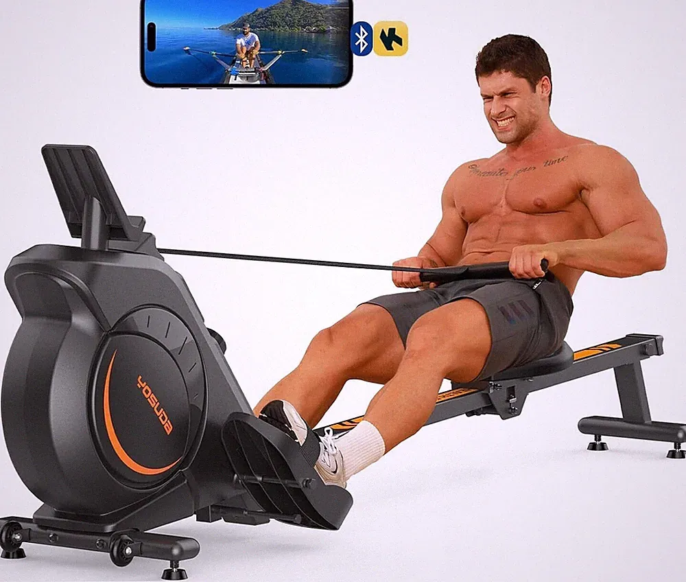 YOSUDA Magnetic Pro H-185 Rowing Machine 350 LB Weight Capacity - Foldable Rower