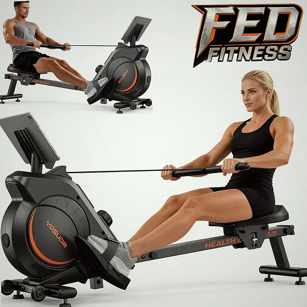 YOSUDA Magnetic Rowing Machine, 16 Levels Cardio Home Gym Exercise Equipment