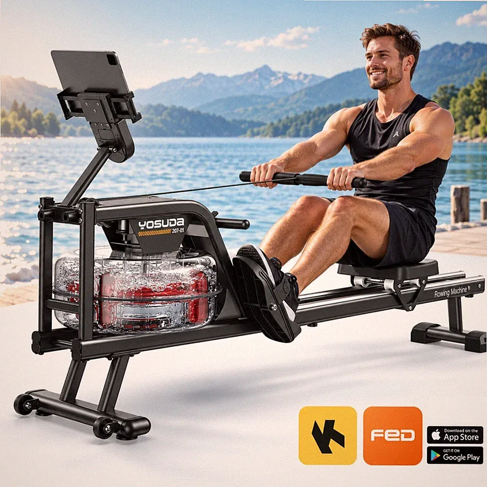 YOSUDA Magnetic Rowing Machine for Home, 16-Level Resistance, Comfortable Seat