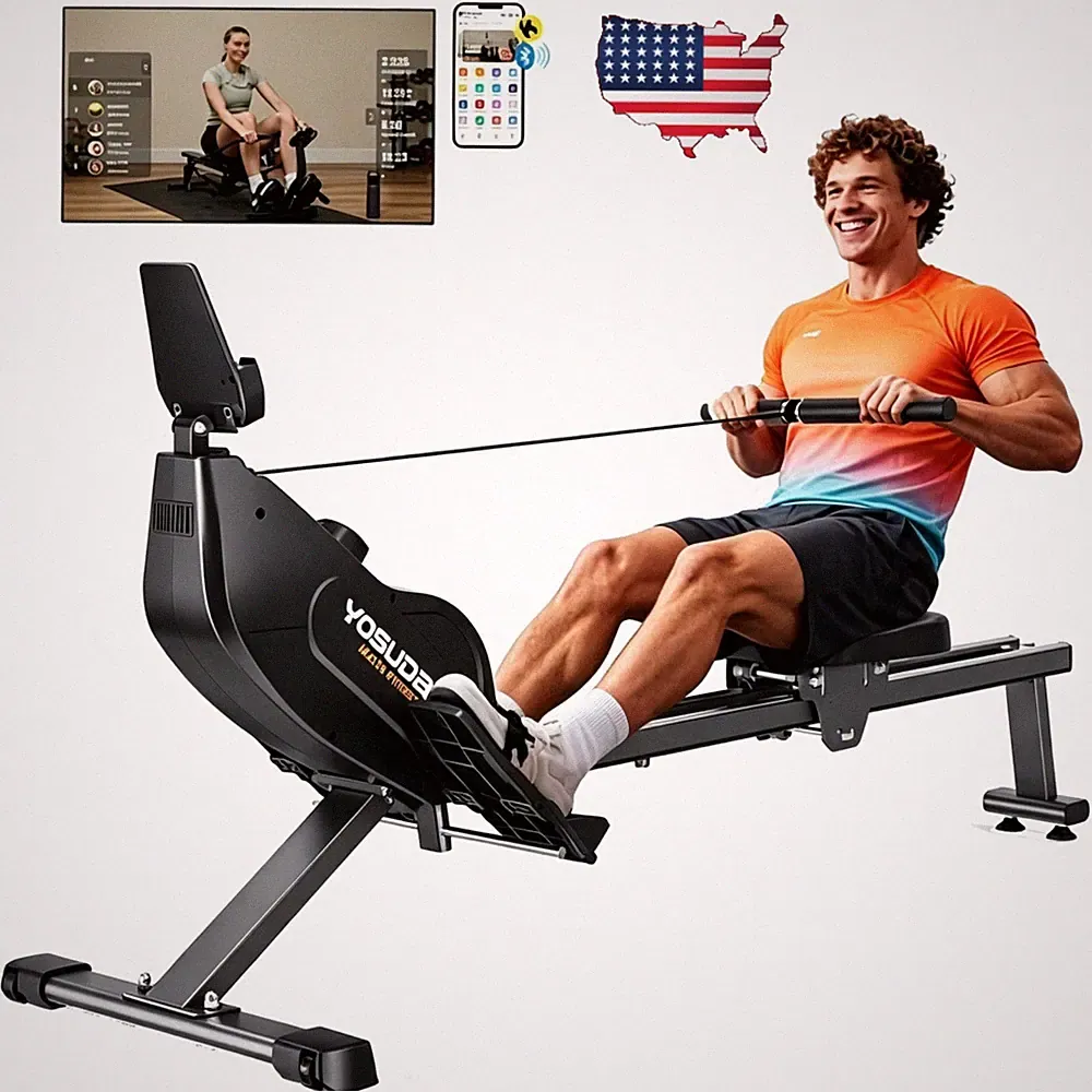 YOSUDA Magnetic Rowing Machines for Home Gym with 16-Level Ultra-Quiet Rower&App